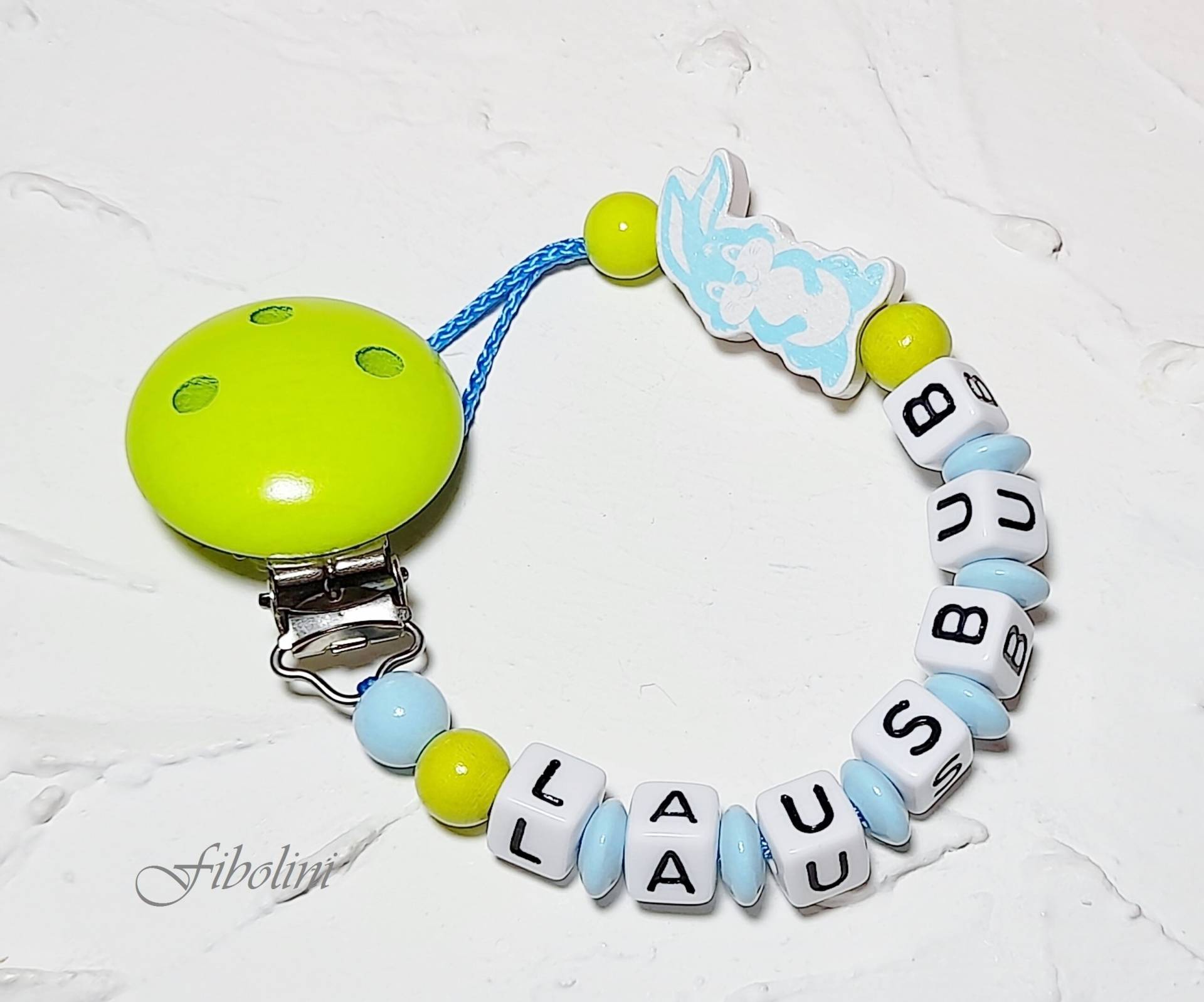 Schnullerkette "Hase". Lemon, Blau, Weiß, Ostern, Junge, Name, Nuggelkette, Schnuller, Holz, Babyparty, Meilenstein, Schwangerschaft, Mama Schnullerkette "Hase". Lemon, Blau, Weiß, Ostern, Junge, Name, Nuggelkette, Schnuller, Holz, Babyparty, Meilenstein, Schwangerschaft, Mama von Etsy - Fibolini
