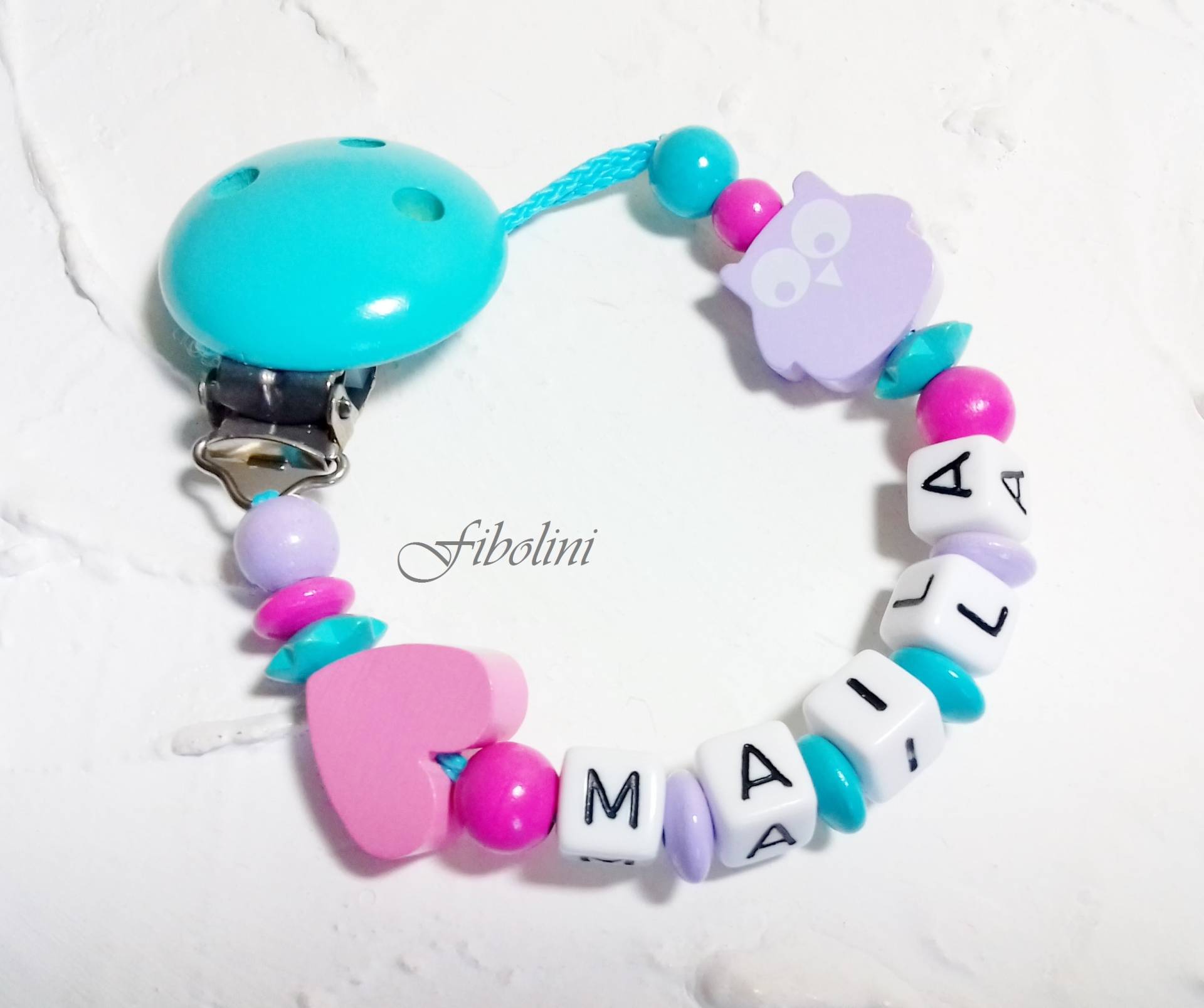 Schnullerkette "Nachteule". Türkis, Rosa, Flieder, Eule, Herz, Schnullerband, Mädchen, Taufpate, Großeltern, Babyset, Nuckelkette, Perlen Schnullerkette "Nachteule". Türkis, Rosa, Flieder, Eule, Herz, Schnullerband, Mädchen, Taufpate, Großeltern, Babyset, Nuckelkette, Perlen von Etsy - Fibolini