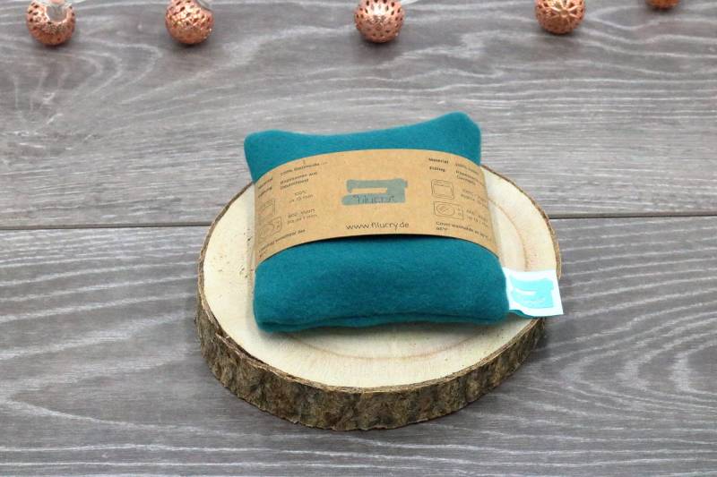 Natürliches Wärmekissen Baby, 10cm X 10cm, Rapssamenkissen Bezug Waschbar, Rapssamen Wärmekissen, Fleece Petrol Öko-Tex Zertifiziert, Fle von Etsy - Filucry