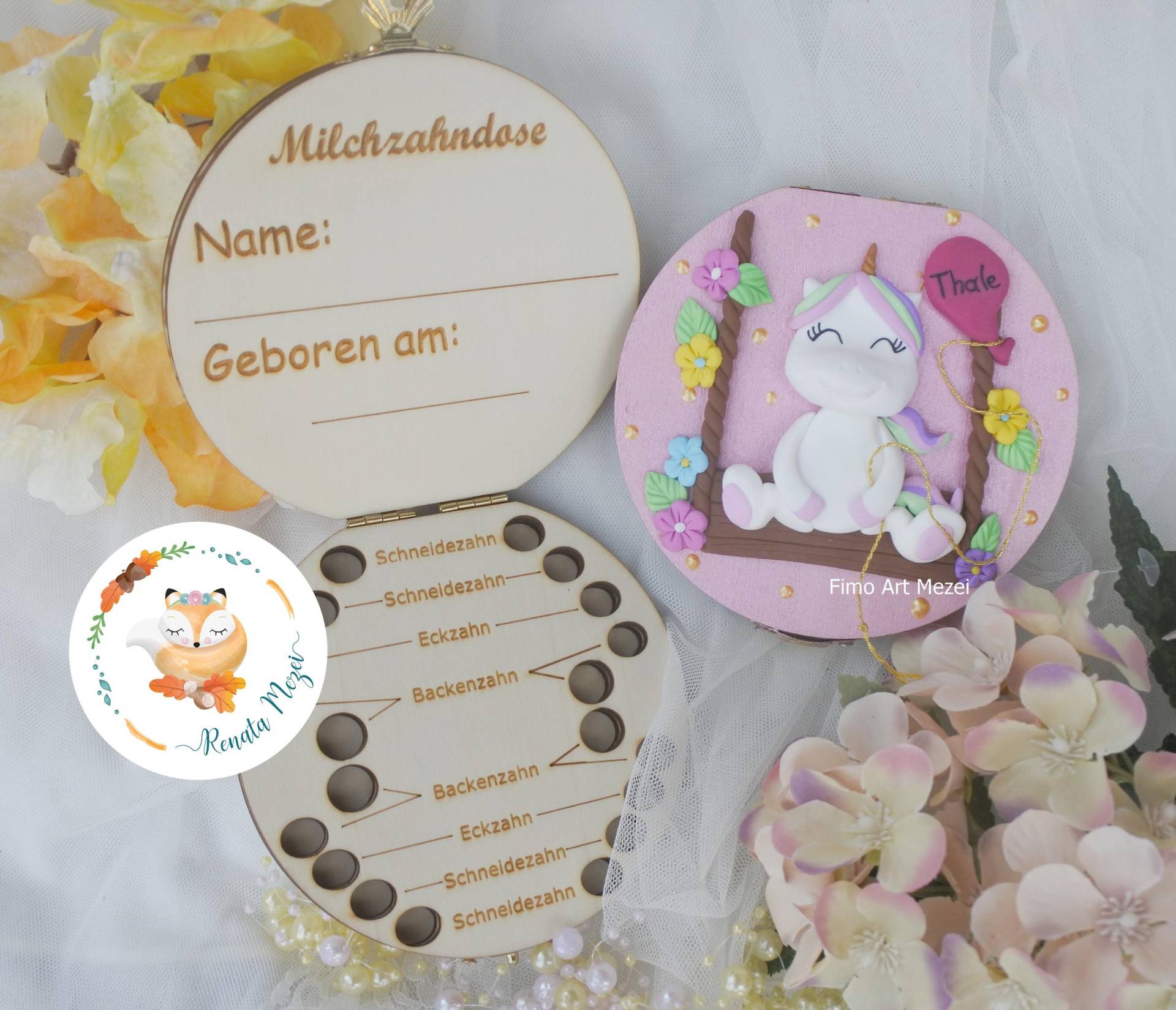 Milchzahndose Aus Holz , Milchzahn Fimo Kind Zähne Box Jung, Babygeschenk Geburt, Taufgeschenk, Geburtstag, Geschenktüte Einhorn Unicorn von Etsy - FimoArtMezeiDesign