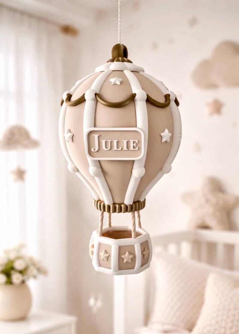 Personalisiertes Geschenk Zur Geburt Mit Name Xxl „Heißluftballon", Baby, Geschenkidee Baby, Deko Kinderzimmer, Taufe, Mädchen Junge von Etsy - FinelineAtelier