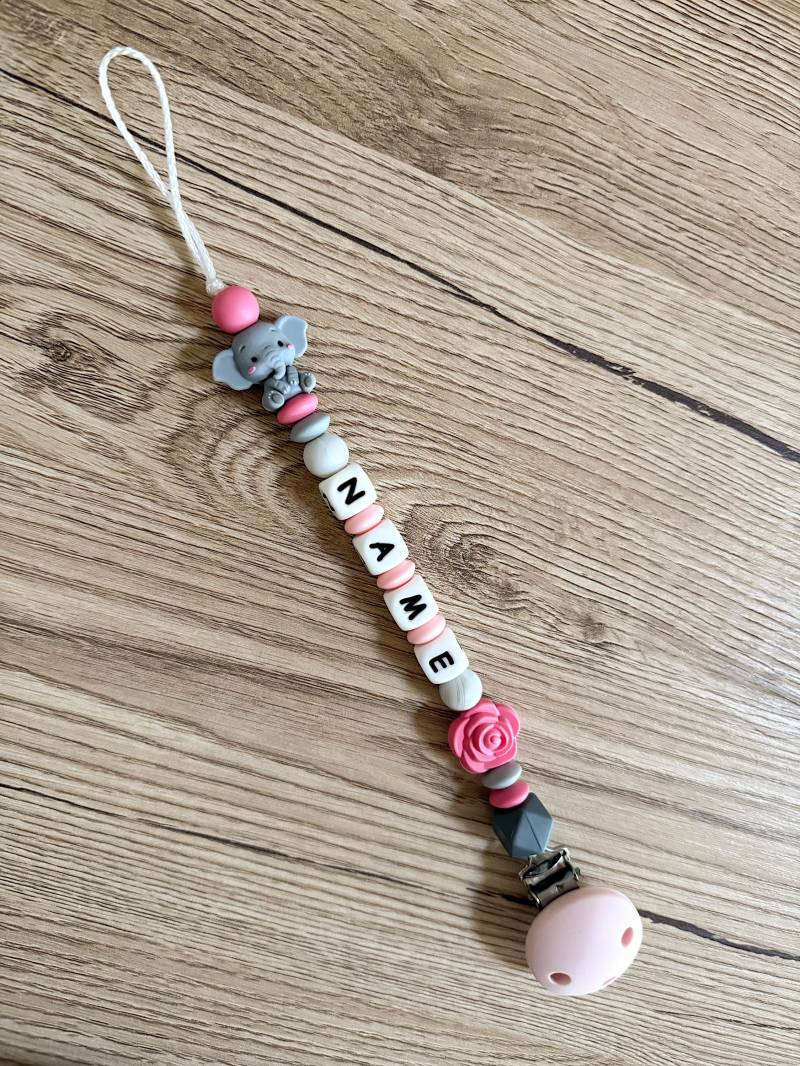 Personalisierte Schnullerkette Mit Name - Elefant Motiv Handmade Schnullerhalter Geschenk Zur Geburt von Etsy - Fiorellinoarticles