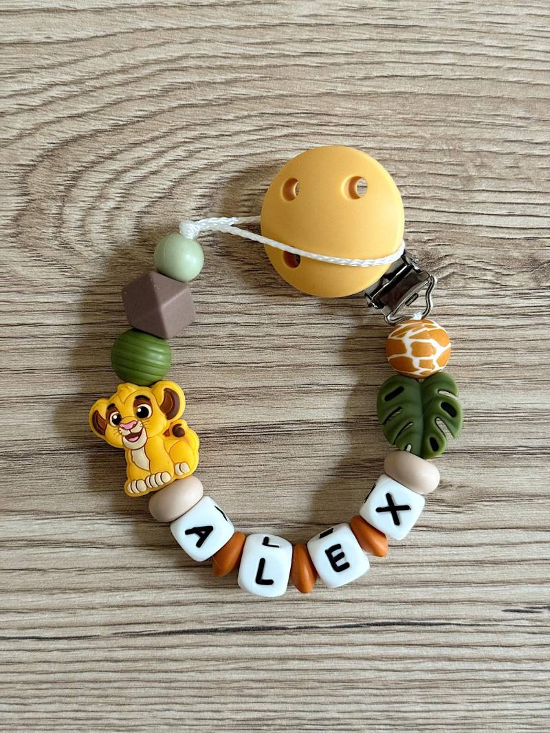 Schnullerkette Löwe - Personalisiert Mit Namen Baby Geschenk Handgemacht von Etsy - Fiorellinoarticles