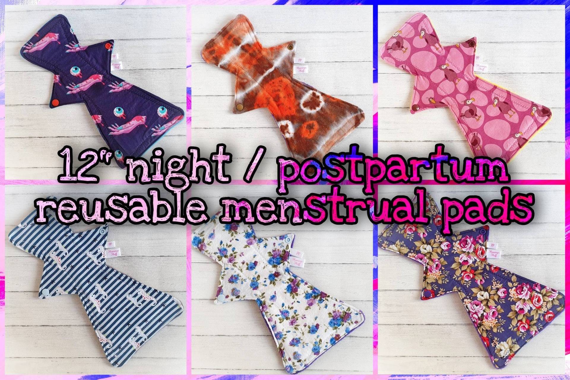 12-Zoll Wiederverwendbare Stoffeinlage Für Die Nacht/Wochenbett Mutterschaft - Baumwolle Waschbar Csp Pp Nighttime Super Pads 12-Zoll Wiederverwendbare Stoffeinlage Für Die Nacht/Wochenbett Mutterschaft - Baumwolle Waschbar Csp Pp Nighttime Super Pads von Etsy - FlamingoFluff