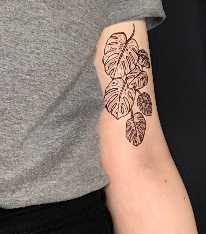 Monstera Blätter - Temporäres Tattoo Monstera Blätter - Temporäres Tattoo von Etsy - FleetingTattoo