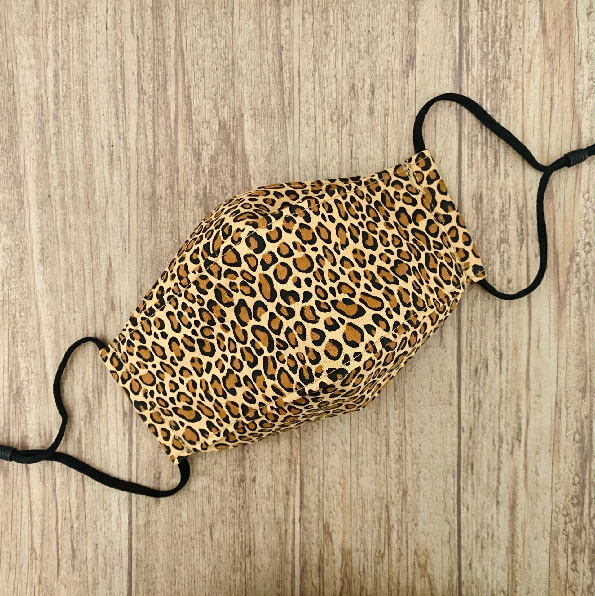 Mini Leopard/ Gepard Print Baumwolle 3-D Gesichtsmaske von Etsy - Floralandleaves