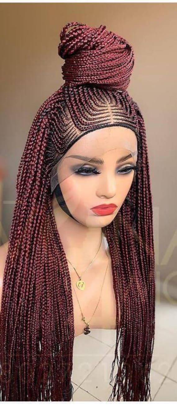 Cornrow Frontal Wig von Etsy - Floraswigs