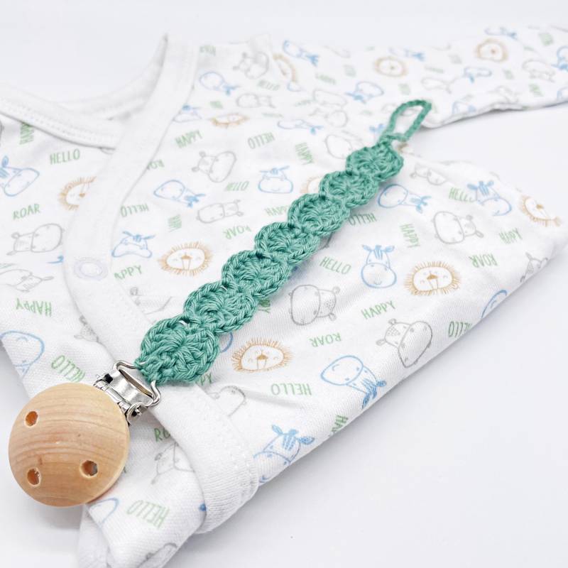 Schnullerband Unisex Neutral Baumwolle Mädchen Junge Baby Schnullerkette Geschenkidee Babybesuch Geschenk Babyparty Grün Sage Boho von Etsy - FlorentinasPahihi