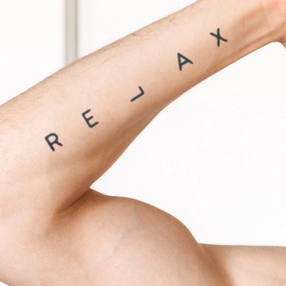 Yoga Schriftzug Yoga Schriftzug von Etsy - ForeverNeverTattoo
