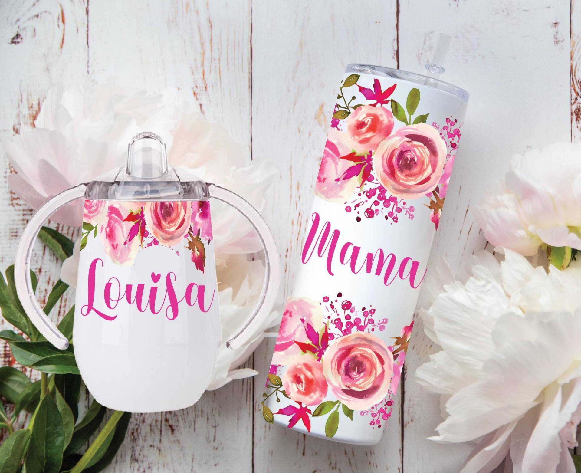 Personalisierte Tumbler, Personalisierte Sippy Cup, Baby-Geschenk, Baby-Dusche-Geschenk, Mädchen Mama Und Mini-Set Personalisierte Tumbler, Personalisierte Sippy Cup, Baby-Geschenk, Baby-Dusche-Geschenk, Mädchen Mama Und Mini-Set von Etsy - ForeverPersonalized0