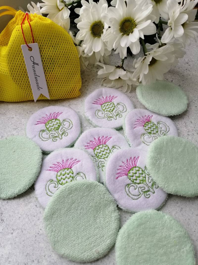 Wiederverwendbare Wattepads. Make-Up-Entferner-Pads, Waschschwamm, 8Er-Set Tücher Und Tasche, Baumwollschwamm, Umweltfreundliche Weiche von Etsy - FotiniaDesign