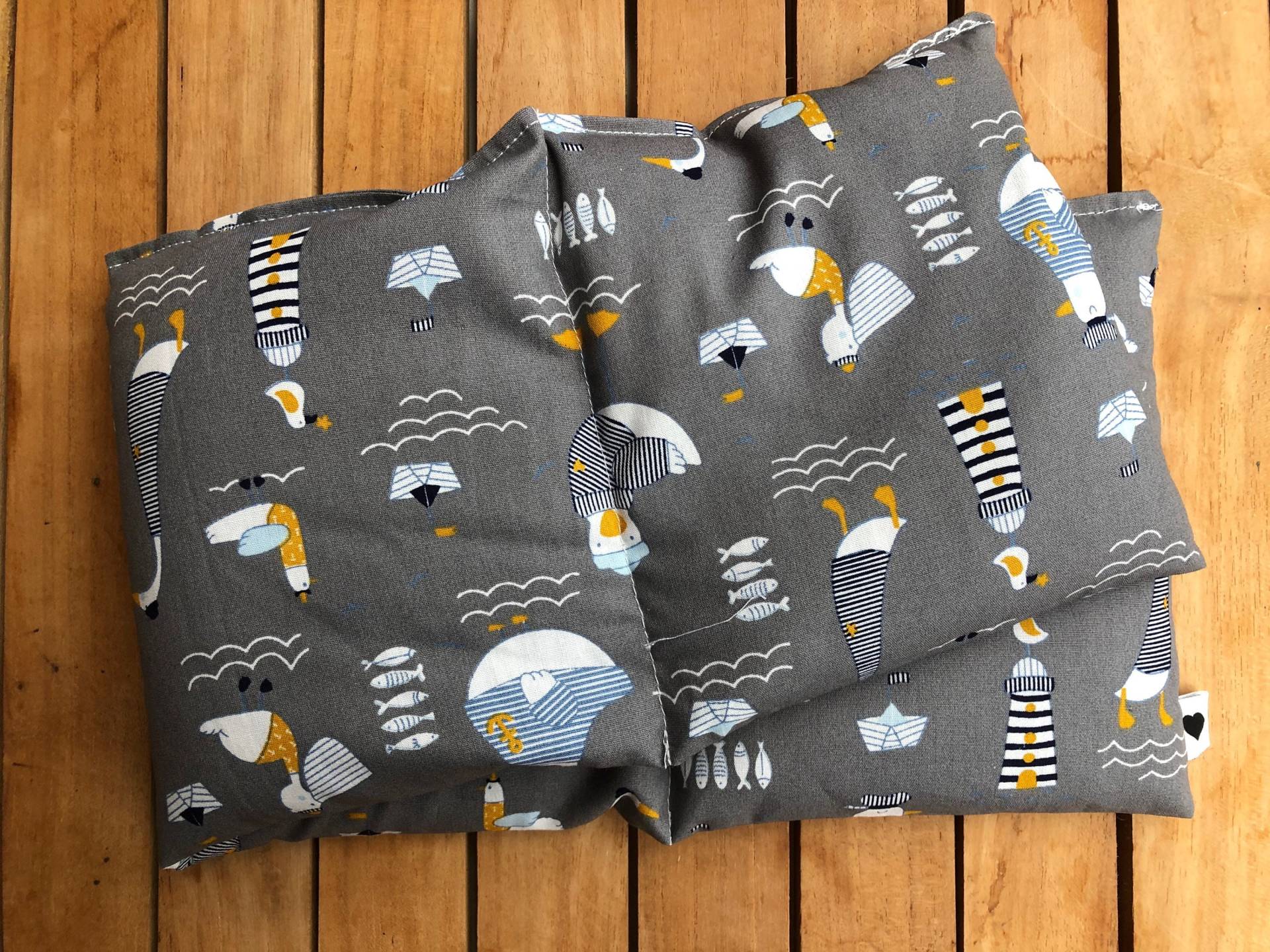 Wärmekissen Gr. L Grau Maritim Rapskissen Körnerkissen von Etsy - FraeuleinMina