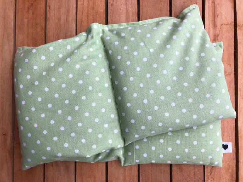 Wärmekissen Gr. L Hellgrün Punkte Rapskissen Körnerkissen von Etsy - FraeuleinMina
