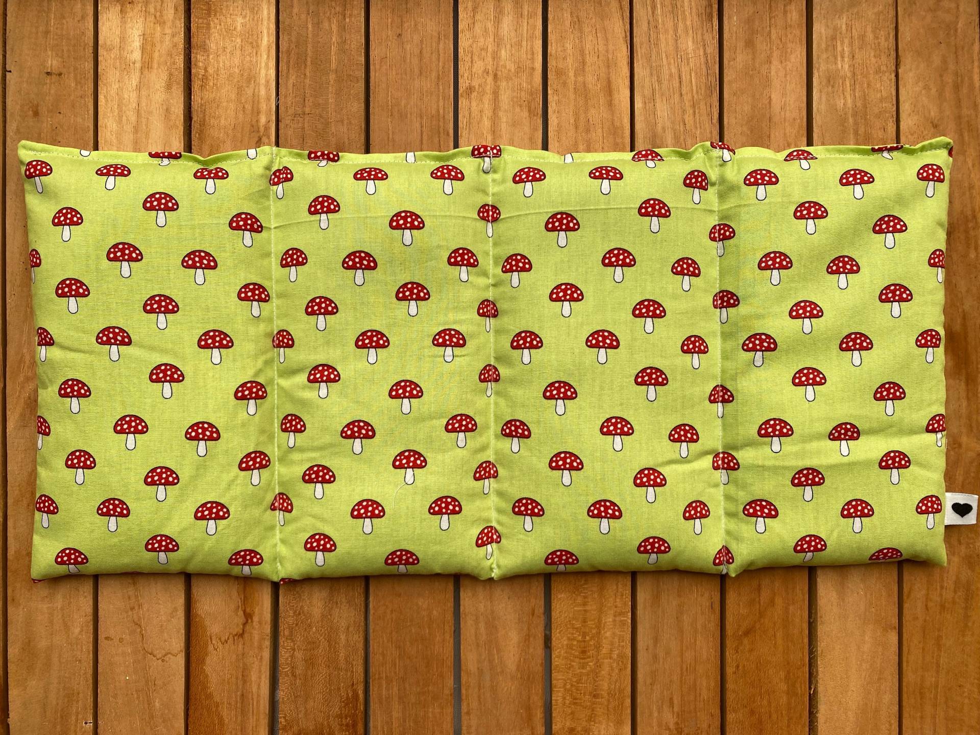 Wärmekissen Rapskissen Gr M Körnerkissen Grün/Rot Pilze von Etsy - FraeuleinMina