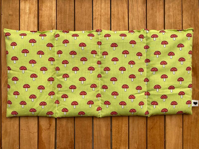 Wärmekissen Rapskissen Gr M Körnerkissen Grün/Rot Pilze von Etsy - FraeuleinMina