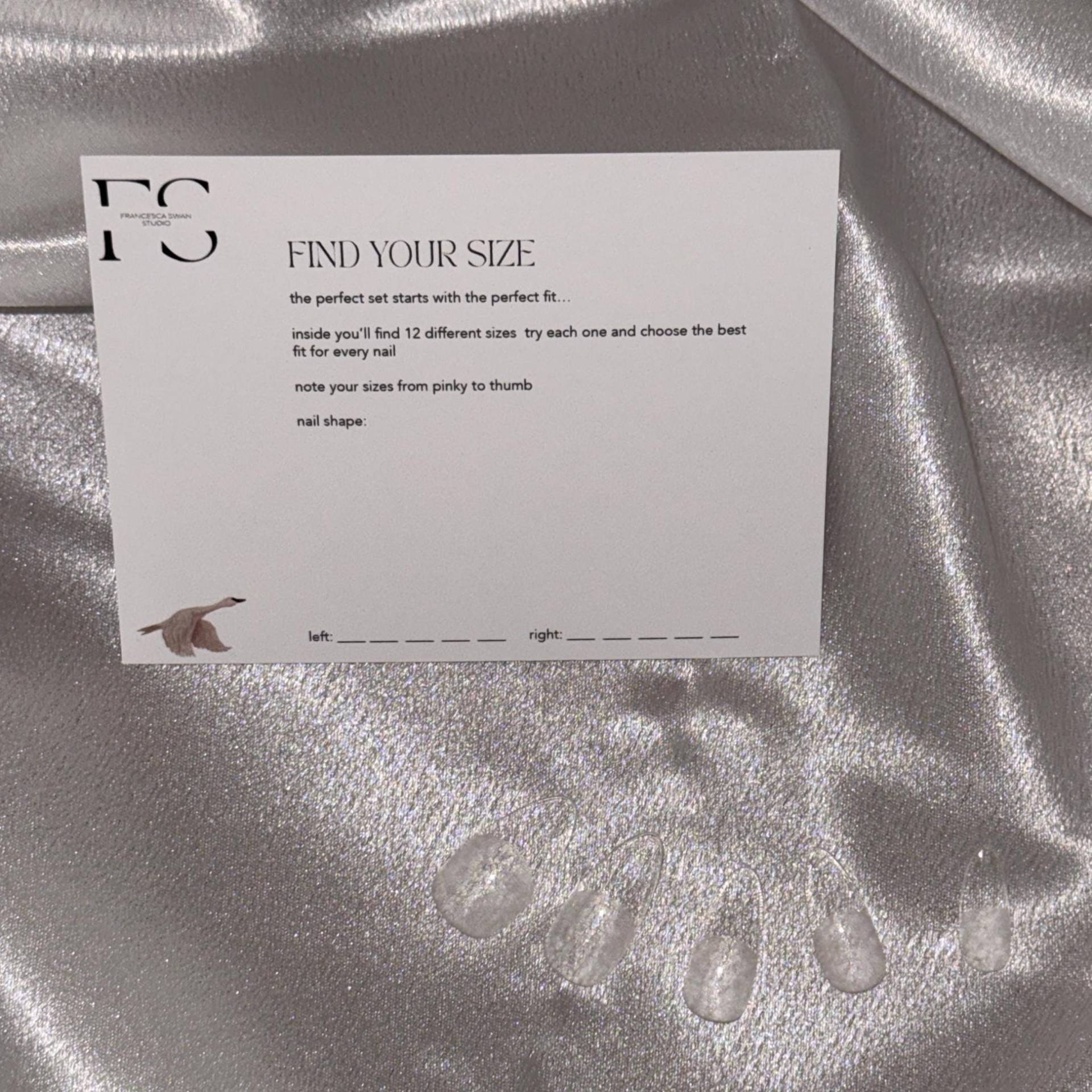 Drücken Sie Auf Den Nagel Sizing Kit | Custom Fit Guide Für Nagelsets von Etsy - FrancescaSwanStudio