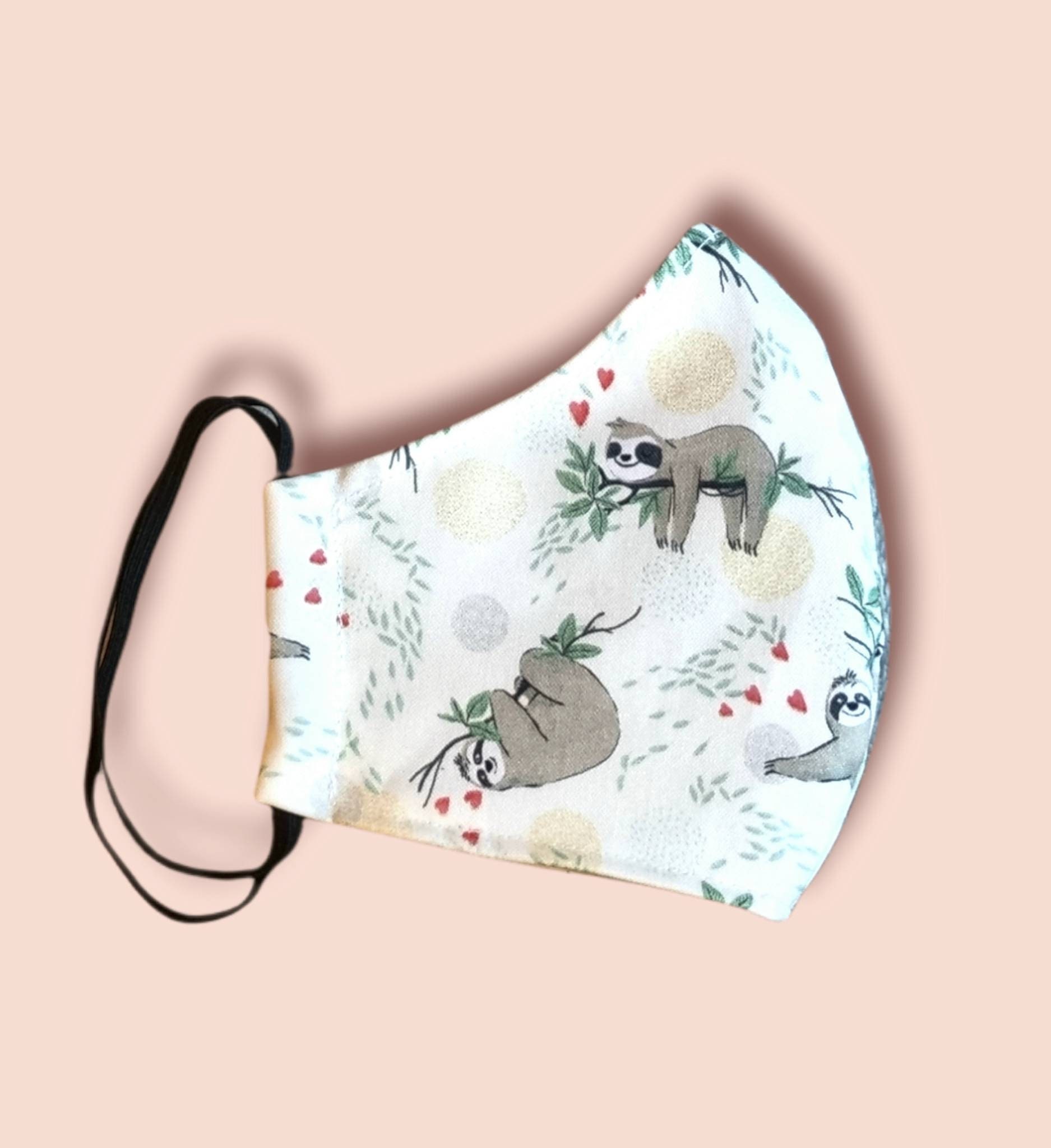 3-Lagige Faultier Gesichtsmaske, Filtertasche, Verstellbare Riemen, 100% Baumwolle, Wiederverwendbare Maske, Waschbare Maske 3-Lagige Faultier Gesichtsmaske, Filtertasche, Verstellbare Riemen, 100% Baumwolle, Wiederverwendbare Maske, Waschbare Maske von Etsy - FrancescaWhyteUk