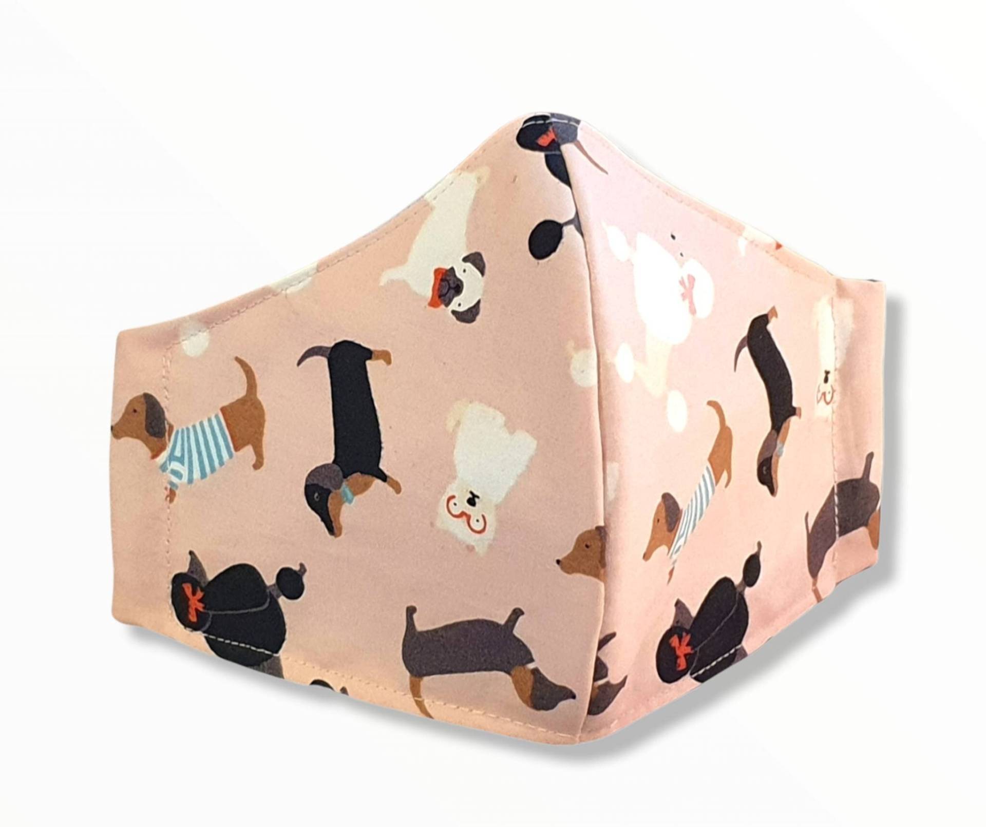 3 Lagen Rosa Hunde Gesichtsmaske, Filtertasche, Verstellbare Träger, 100% Baumwolle, Wiederverwendbare Maske, Waschbare Dashund Maske 3 Lagen Rosa Hunde Gesichtsmaske, Filtertasche, Verstellbare Träger, 100% Baumwolle, Wiederverwendbare Maske, Waschbare Dashund Maske von Etsy - FrancescaWhyteUk