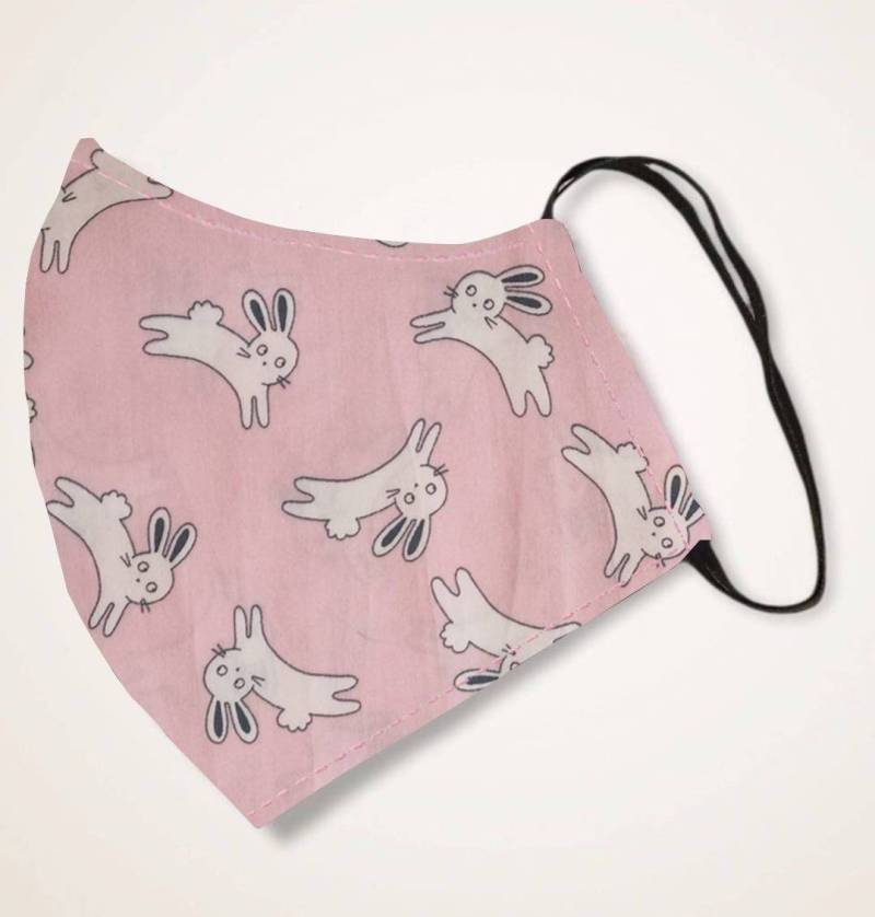 3-Lagige Osterhasen-Gesichtsmaske, Filtertasche, Verstellbare Riemen, 100% Baumwolle, Wiederverwendbare Maske, Waschbare Ostergesichtsmaske von Etsy - FrancescaWhyteUk