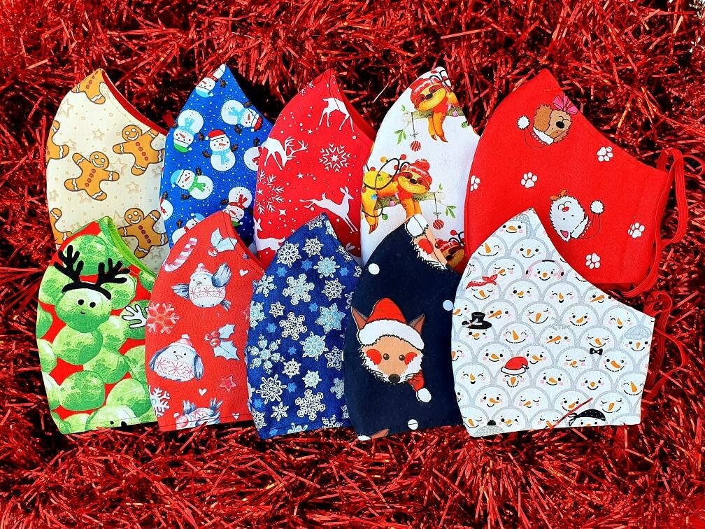 Erwachsene, Jugendlich, Kind, 3-Schichten, Filtertasche, Angepasste Gesichtsmaske, Verstellbare Riemen, Wiederverwendbar, Weihnachtsmaske, Festliche Erwachsene, Jugendlich, Kind, 3-Schichten, Filtertasche, Angepasste Gesichtsmaske, Verstellbare Riemen, Wiederverwendbar, Weihnachtsmaske, Festliche von Etsy - FrancescaWhyteUk