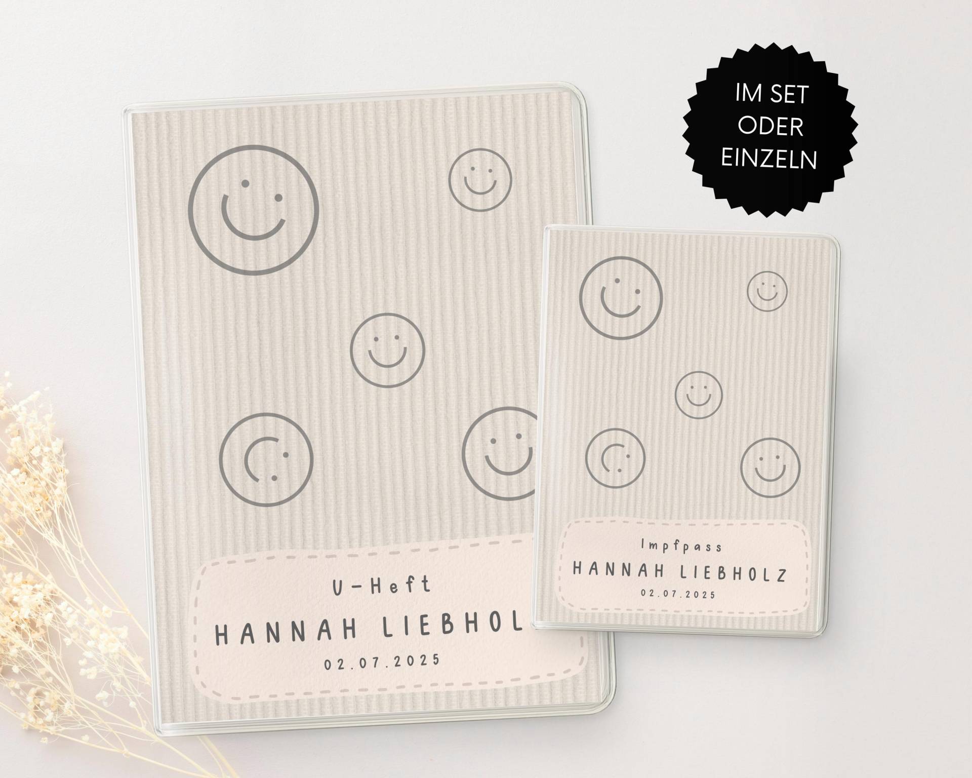 Personalisierte U-Heft Hülle | Happy Smiley Set Mit Impfpasshülle Oder Einzeln - Dokumententasche Baby Geschenk Zur Geburt Personalisierte U-Heft Hülle | Happy Smiley Set Mit Impfpasshülle Oder Einzeln - Dokumententasche Baby Geschenk Zur Geburt von Etsy - FrauHenne
