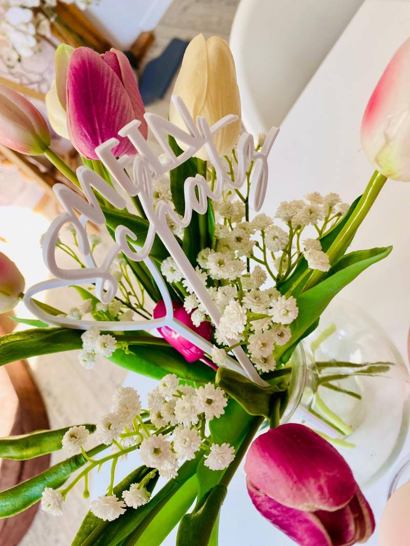 Blumenstecker - 3D von Etsy - FrauSahne