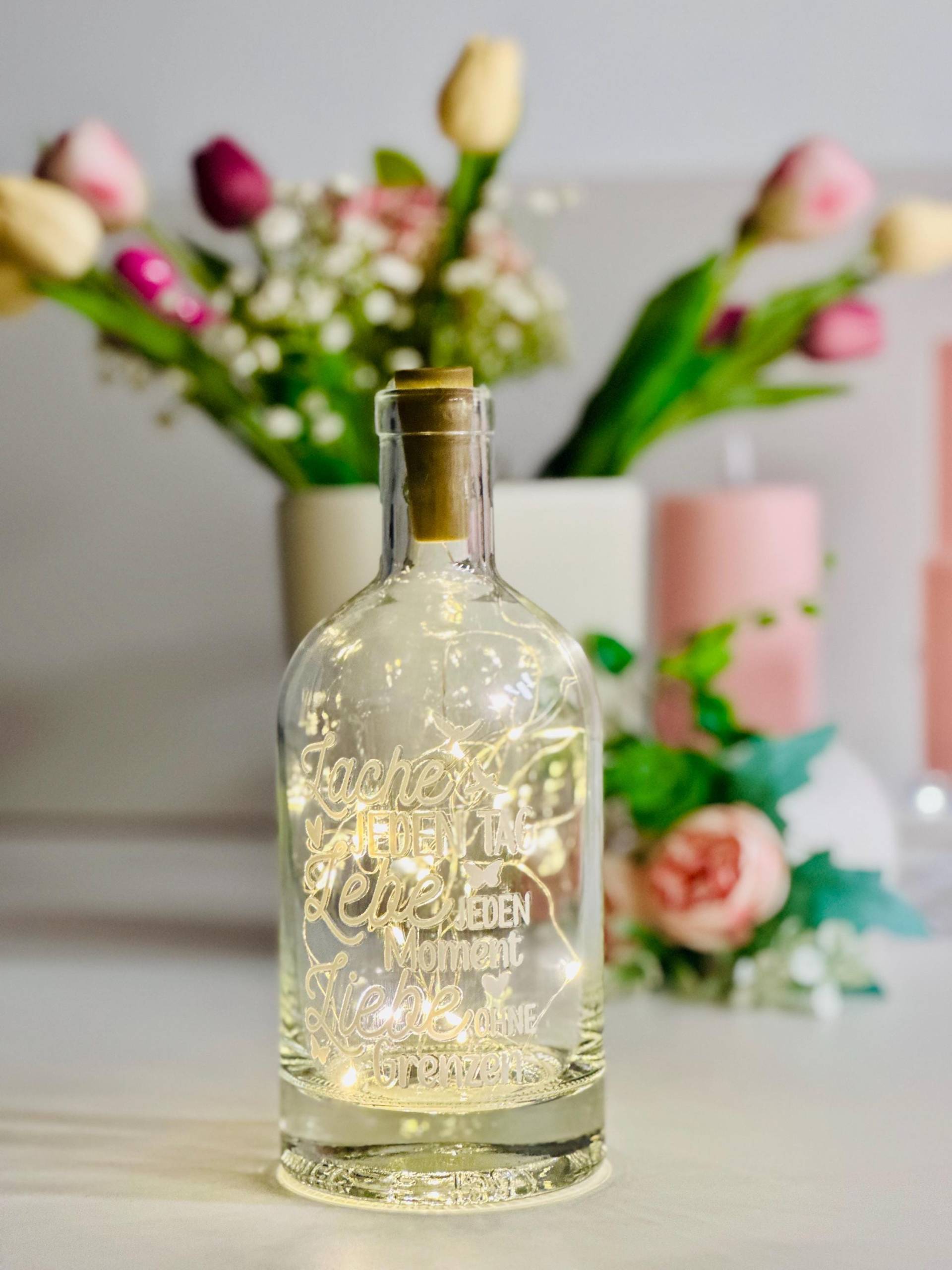 Glasflasche Beleuchtet von Etsy - FrauSahne