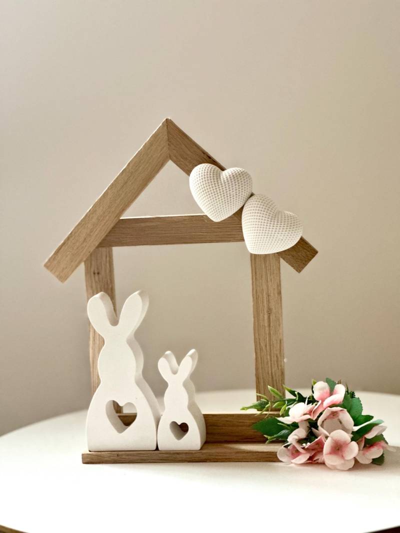 Klötzchen Haus Mit Hasen Und Herzen von Etsy - FrauSahne