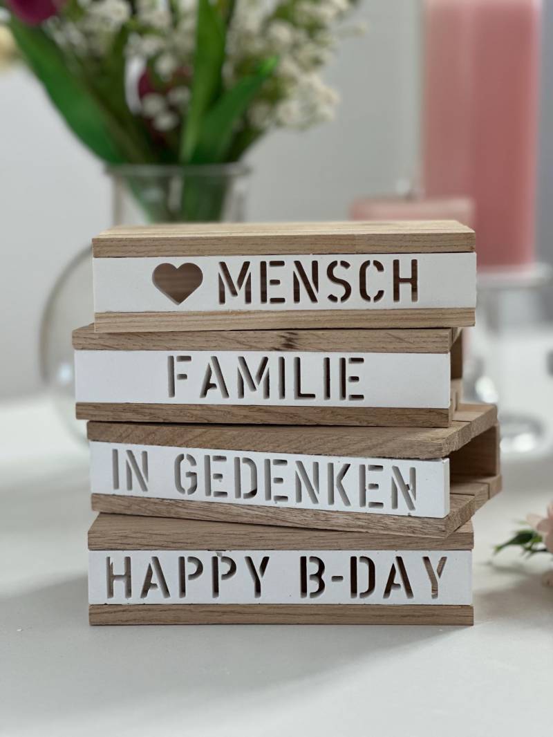 Klötzchen Relax, in Gedenken, Herzmensch, Familie von Etsy - FrauSahne