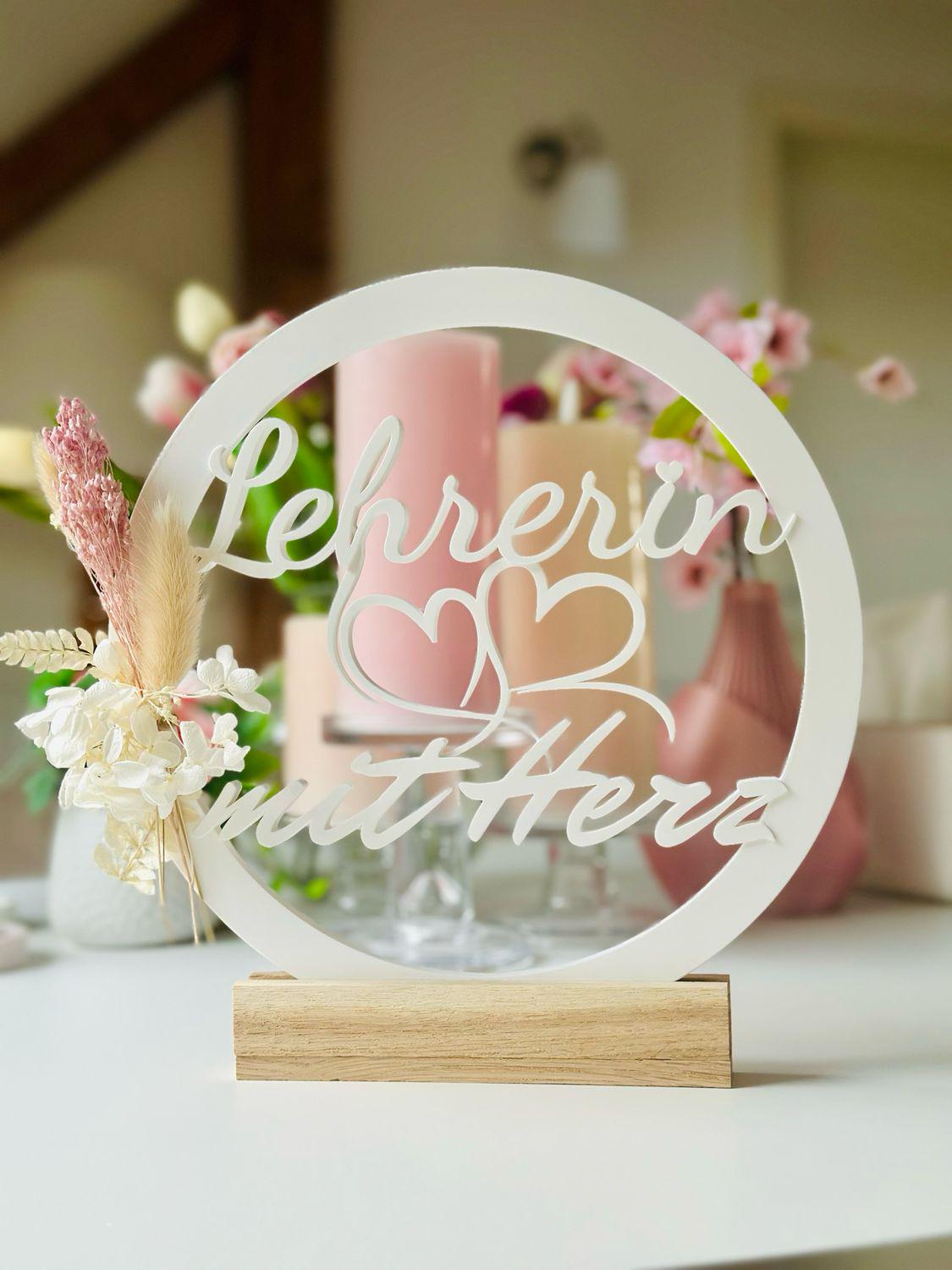 Lehrerin/Erzieherin Mit Herz - Geschenk 3D von Etsy - FrauSahne