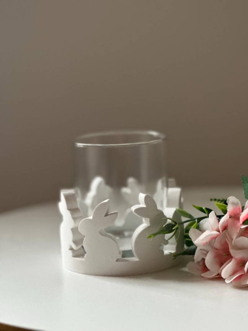 Teelichtglas Hasen Ostern von Etsy - FrauSahne