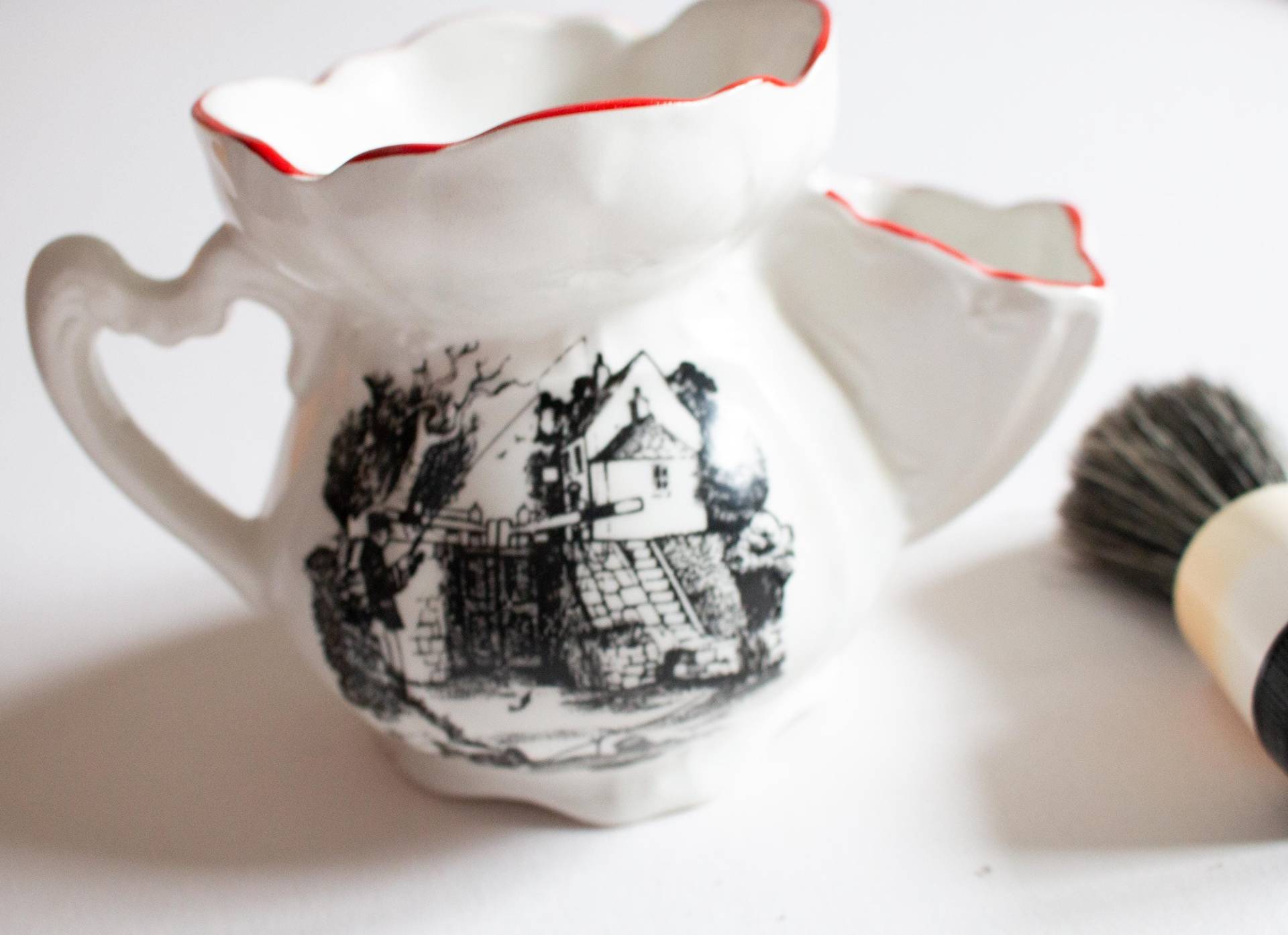 James Kent Ltd. Old Foley Rasiertasse Mit Angeln Druck Detail, Vintage Badezimmer von Etsy - FreeburyandPickle