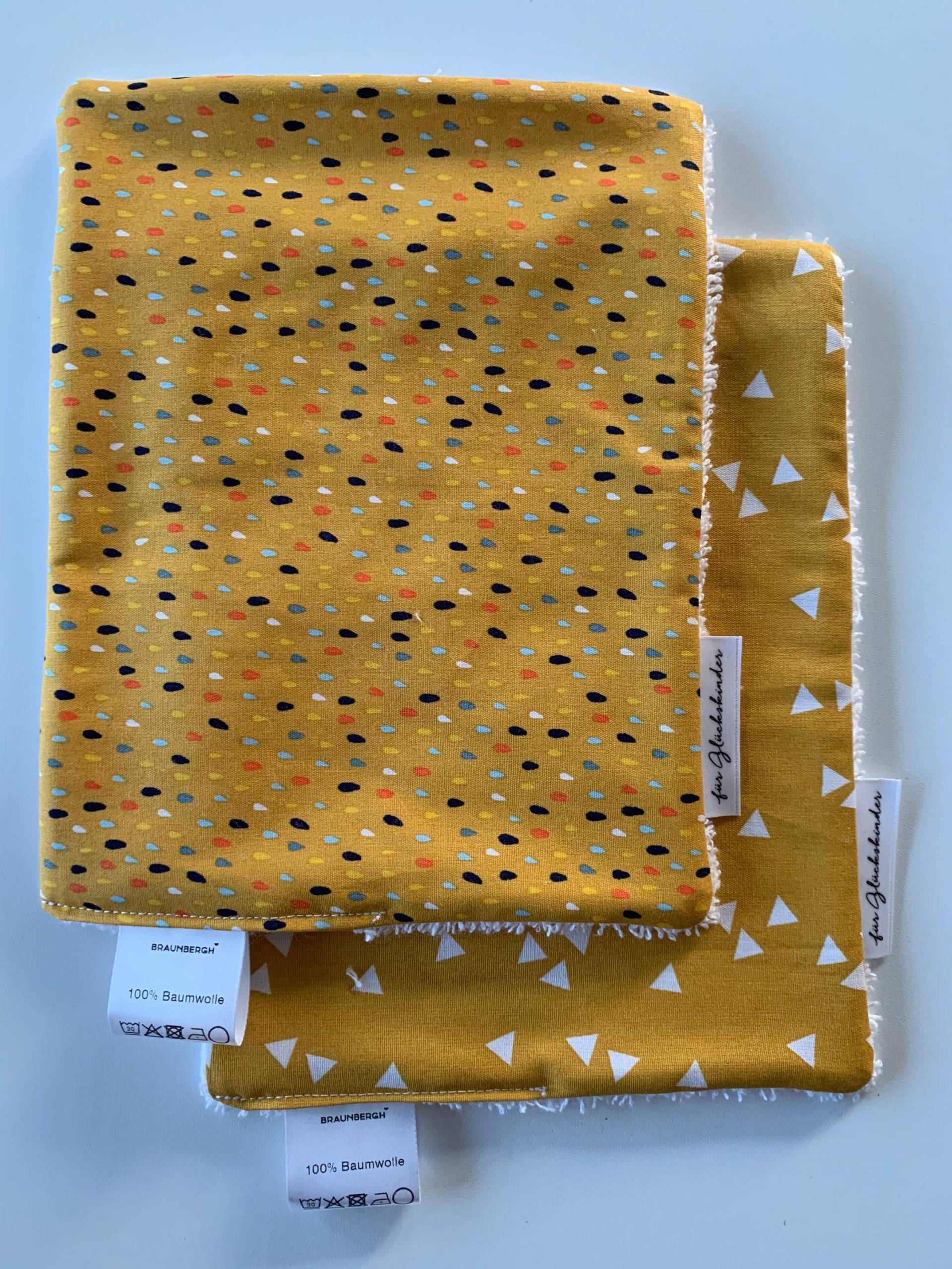 Waschlappen 2Er Set Ocker von Etsy - FuerGlueckskinder
