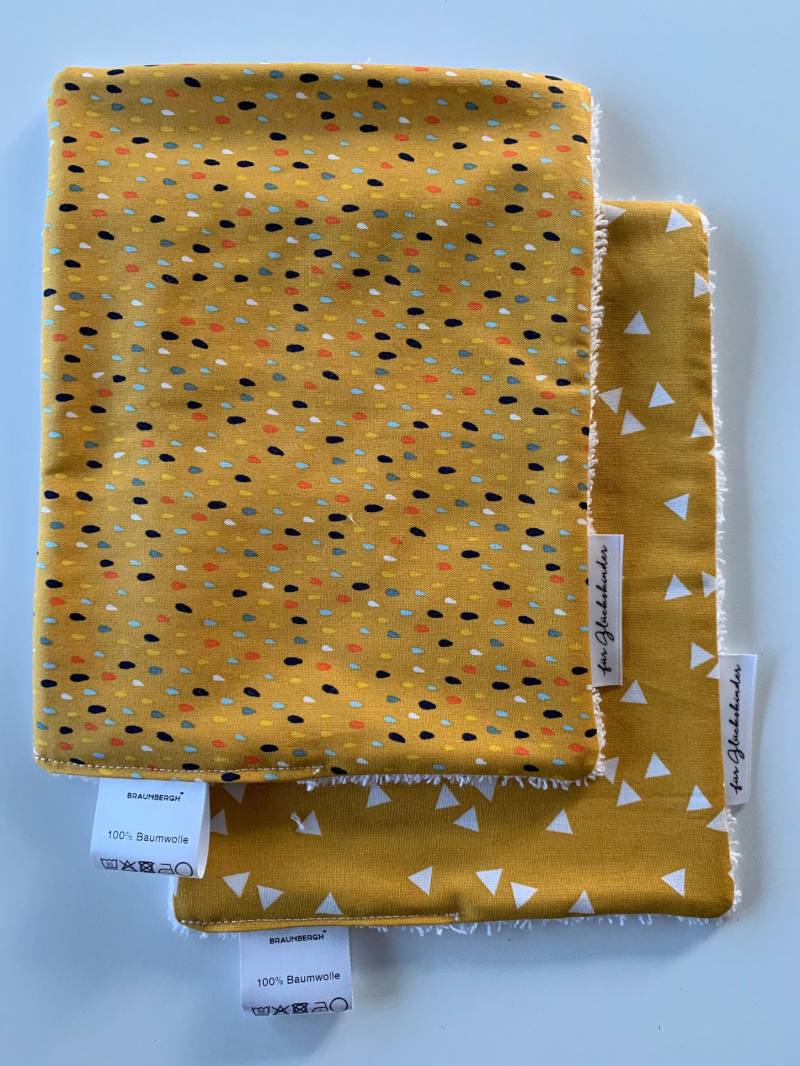 Waschlappen 2Er Set Ocker von Etsy - FuerGlueckskinder