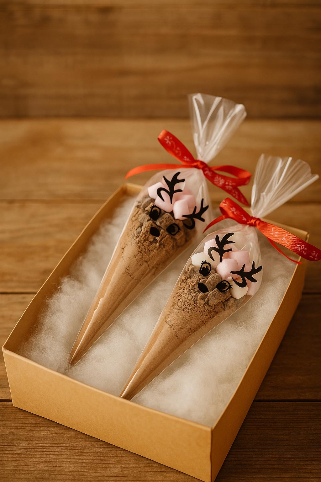 Rentier Kakao Geschenk - Heiße Schokolade Im Beutel Weihnachtsgeschenk Wintergeschenk Geschenkidee Für Kollegen, Freunde & Familie von Etsy - Funkelzeitgemeinsam