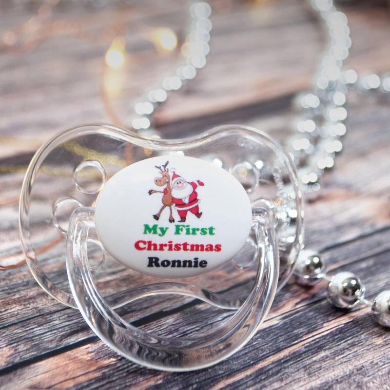 Personalisierte Schnullerpuppe, Alle Nuckel, Größen Und Farben, Erste Weihnachten 5 von Etsy - FunkyDummyLtd
