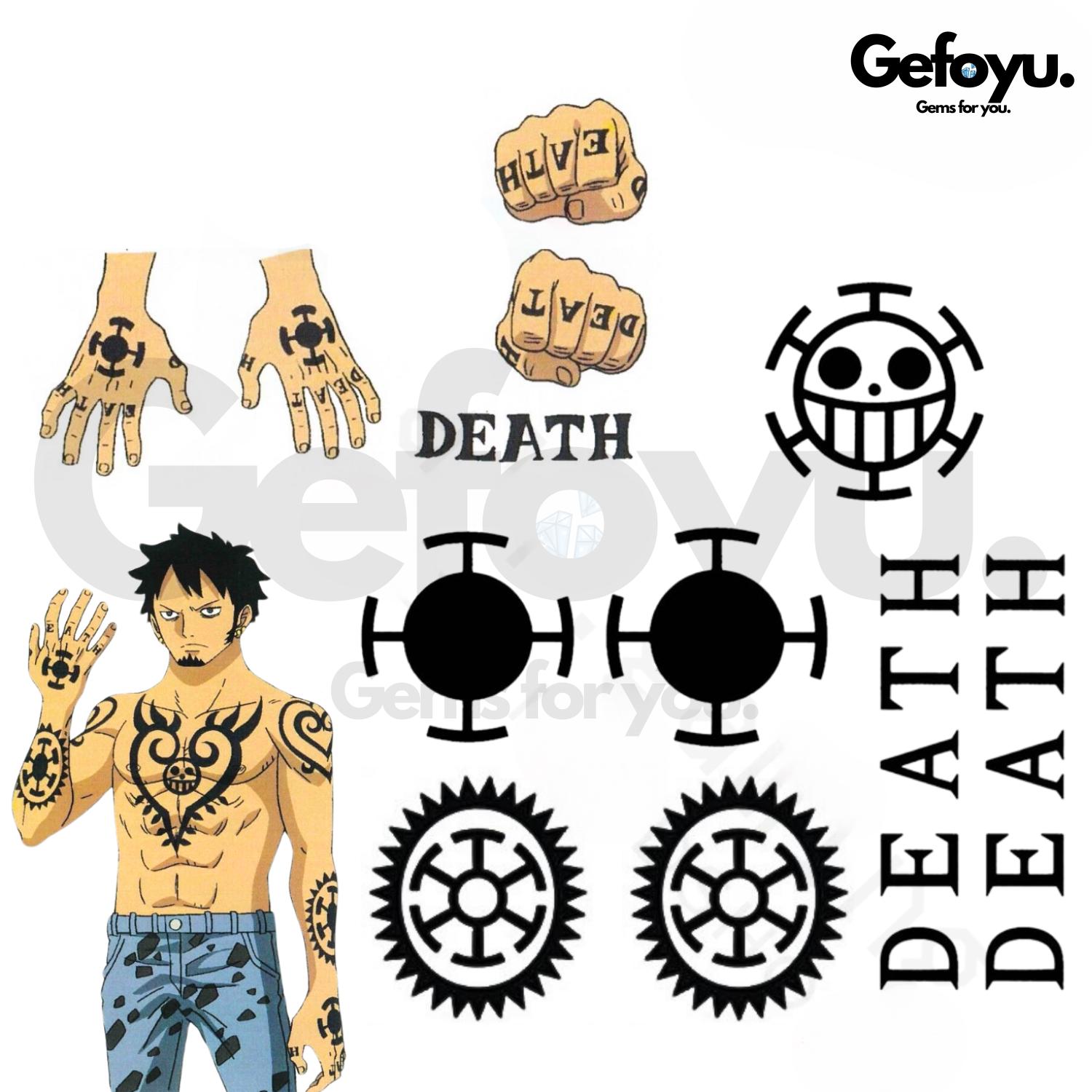 One Piece Trafalgar D. Water Law Cosplay Temporäres Tattoo Set | Anime Kostüm & Zubehör Für Fans One Piece Trafalgar D. Water Law Cosplay Temporäres Tattoo Set | Anime Kostüm & Zubehör Für Fans von Etsy - GEFOYU