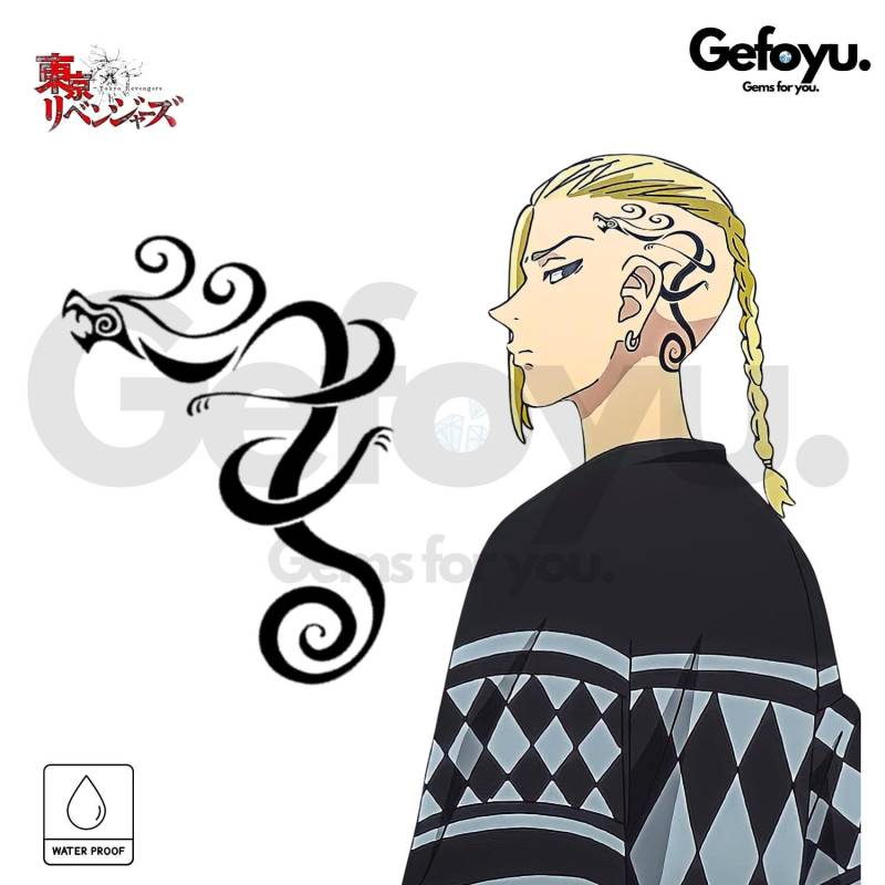 Tokyo Revengers Ken Ryuguji Draken Temporäres Gesichtstattoo - Cosplay Accessoire von Etsy - GEFOYU