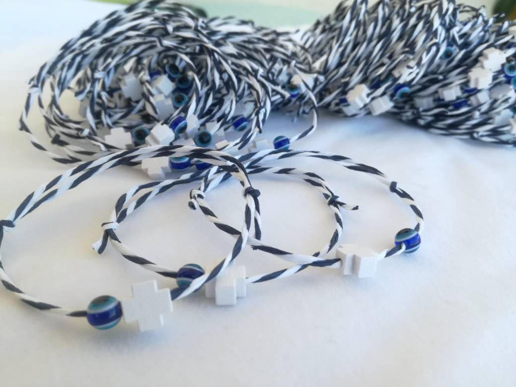 10 Stück Martyrika, Zeugenstifte, Armband Taufe Kreuz, Griechisch-Östliche Taufe, Armbandwachsschnur, Jungentaufe 10 Stück Martyrika, Zeugenstifte, Armband Taufe Kreuz, Griechisch-Östliche Taufe, Armbandwachsschnur, Jungentaufe von Etsy - GIASEMAKI