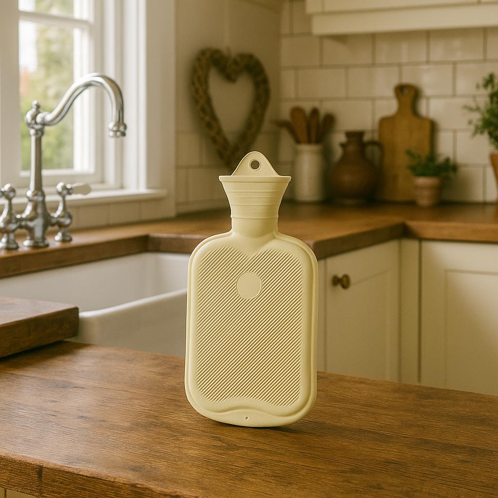 Wärmflasche Weiss Kautschuk, 2 Liter | Passend Für Unsere Wärmflaschenhüllen Aus Wollfilz von Etsy - GLOBOFairTrade