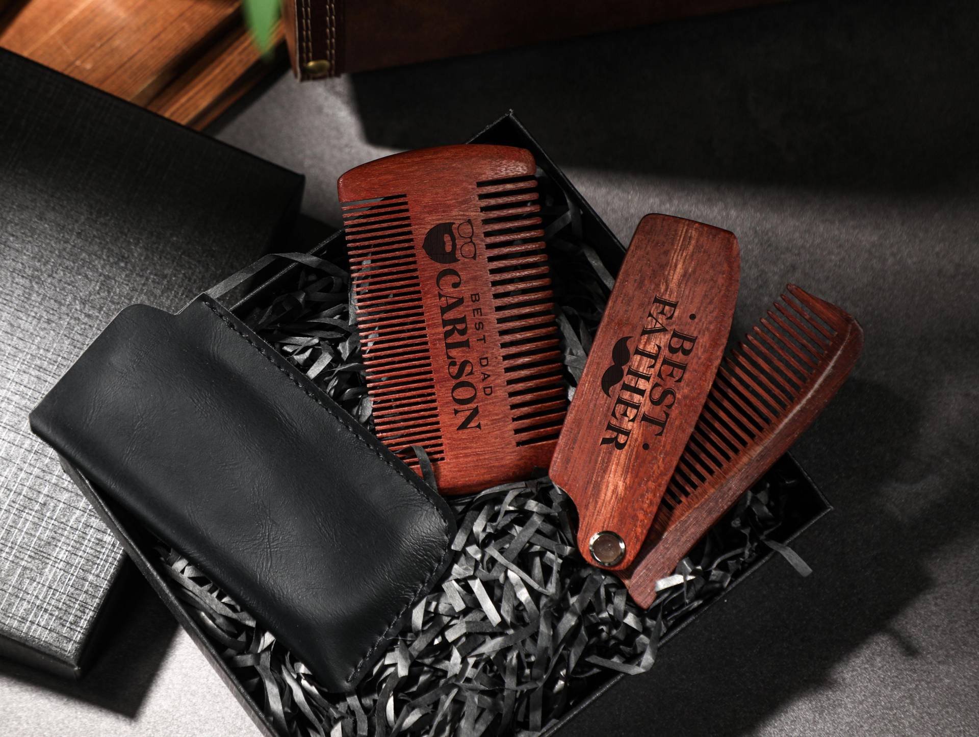 Mens Beard Comb Foldable, Personalized Gift For Boyfriend, Husband Birthday Gifts, Groomsman Gift, Him von Etsy - GabrieleDesignCo