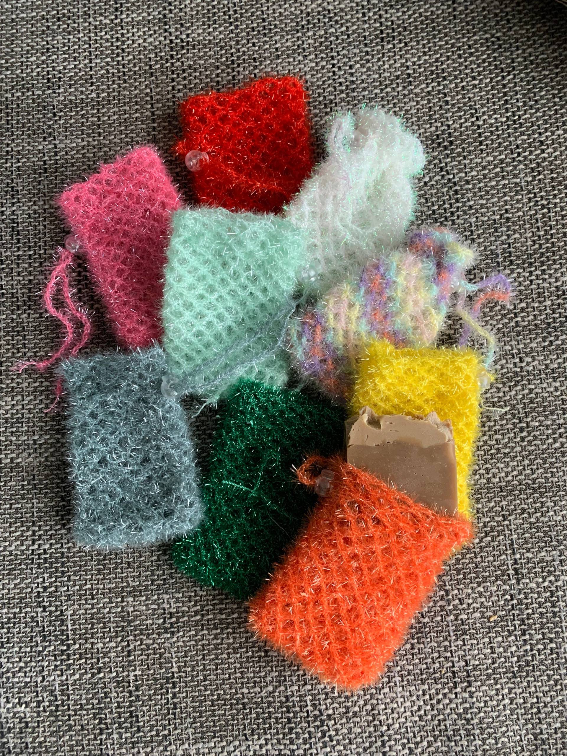 Seifensäckchen, Mit Peelingeffekt, Gehäkelt, Bubble Garn von Etsy - GabyBasteln