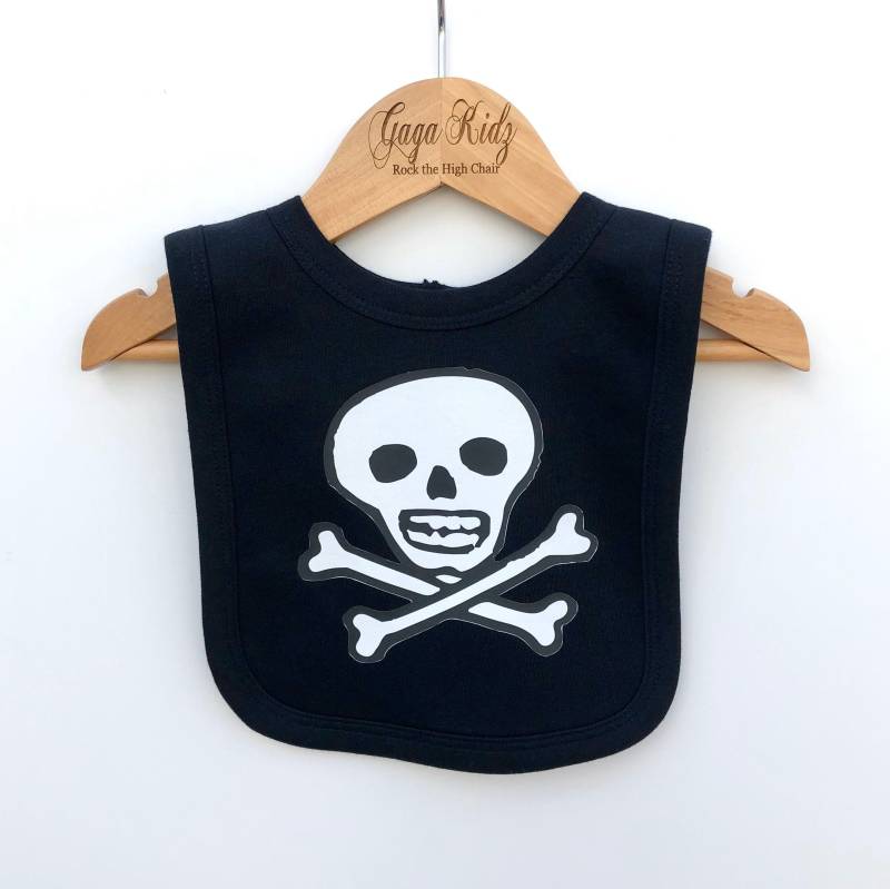 Pirat Baby Lätzchen Skull & Crossbones, Unisex Baumwoll Lätzchen von Etsy - GagaKidz