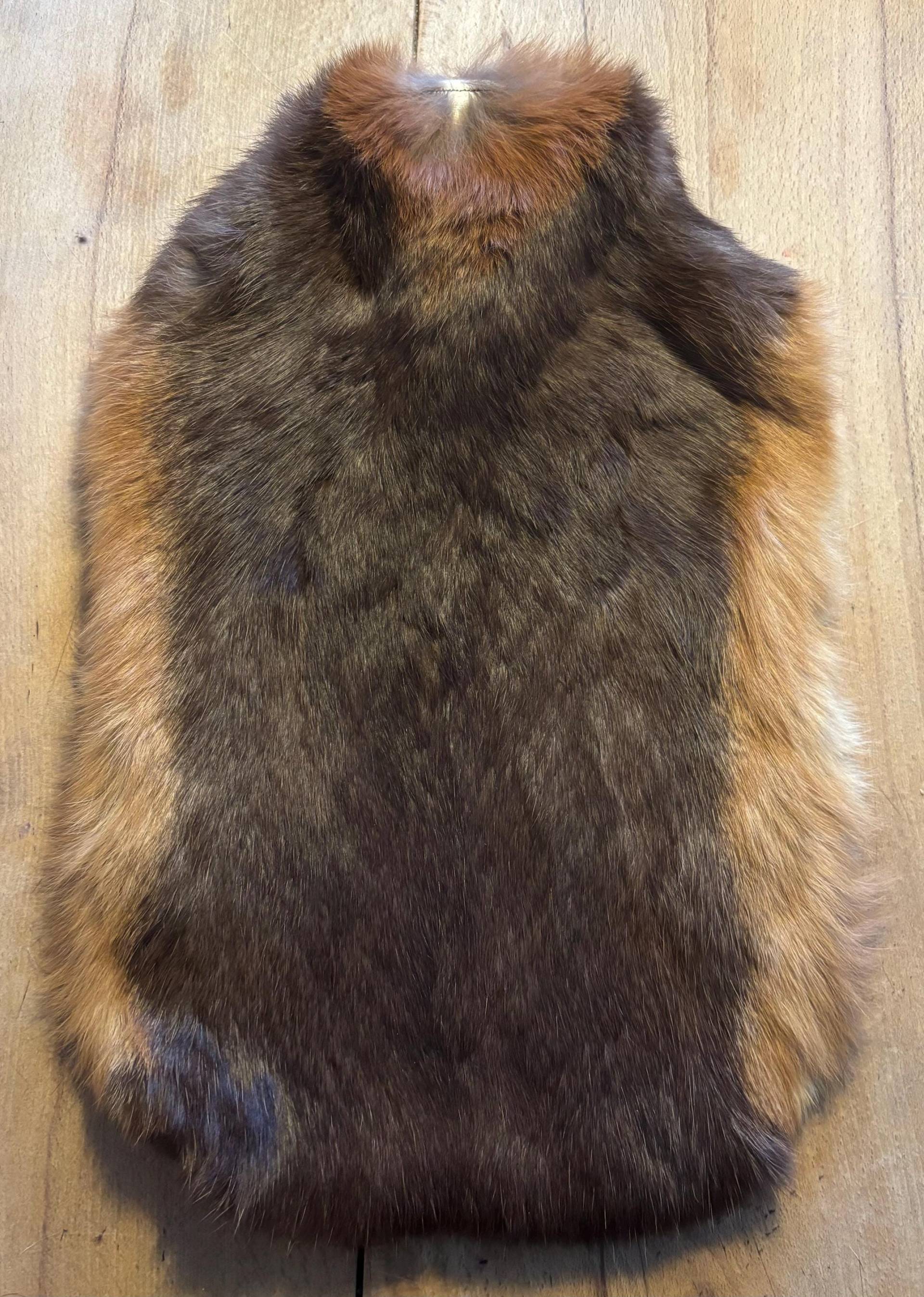 Gamsjaga Wärmflasche Mit Kaninchenfell Dunkelbraun/Hellbraun von Etsy - GamsjagaFashion