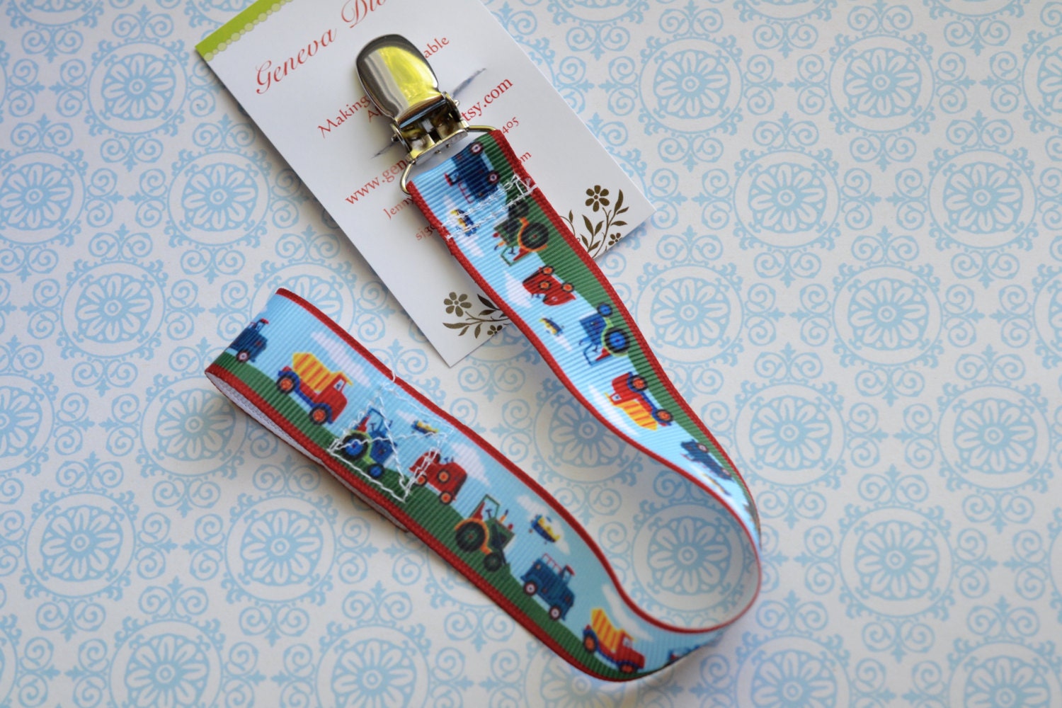 N15 - Traktoren Und Lastwagen Schnullerkette von Etsy - GenevaDiva