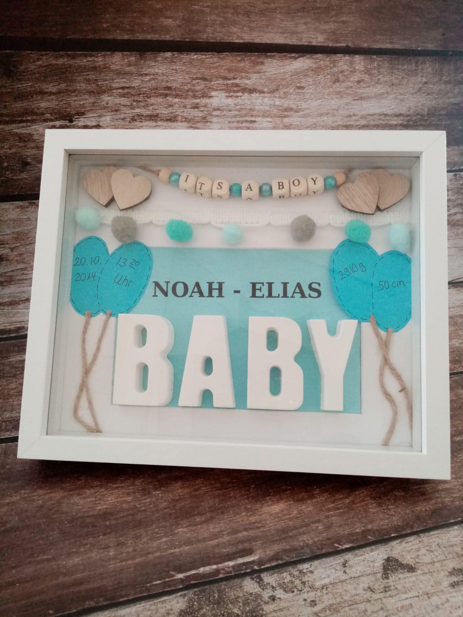 Baby Geschenk Zur Geburt, Rahmen, Bilderrahmen, It's A Boy, Girl Ca. 23x19 cm von Etsy - GerachCreationsByB