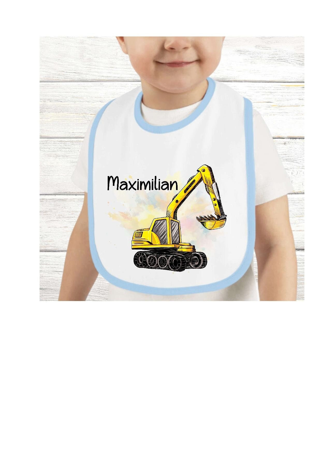 Baby Lätzchen Personalisiert Bagger Mit Name Junge Sabberlatz Latz Geschenk Geburt Taufe Baby Lätzchen Personalisiert Bagger Mit Name Junge Sabberlatz Latz Geschenk Geburt Taufe von Etsy - Geschenkelaedchen