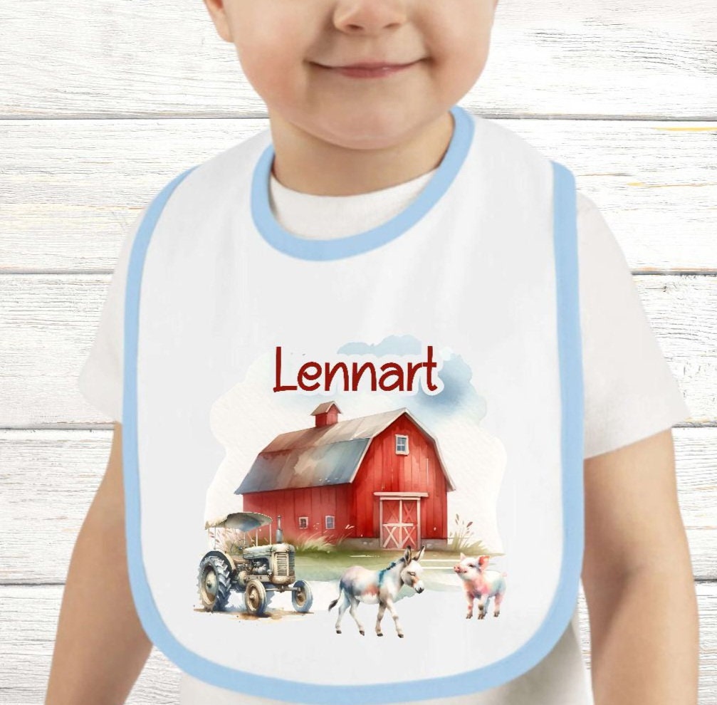 Baby Lätzchen Personalisiert Bauernhof Mit Name Junge Sabberlatz Latz Geschenk Geburt Taufe Baby Lätzchen Personalisiert Bauernhof Mit Name Junge Sabberlatz Latz Geschenk Geburt Taufe von Etsy - Geschenkelaedchen