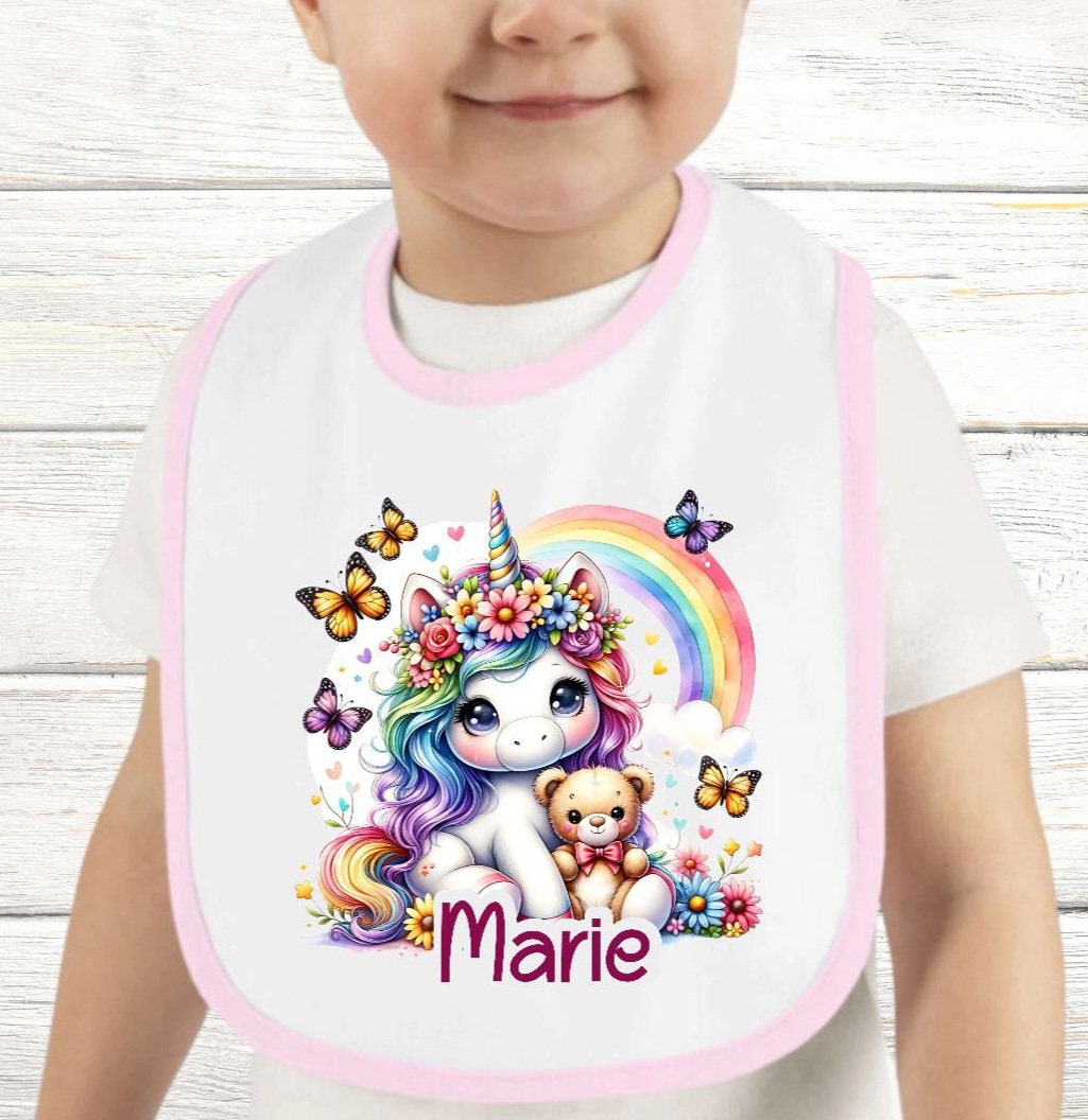 Baby Lätzchen Personalisiert Einhorn Mit Name Mädchen Sabberlatz Latz Geschenk Geburt Taufe Baby Lätzchen Personalisiert Einhorn Mit Name Mädchen Sabberlatz Latz Geschenk Geburt Taufe von Etsy - Geschenkelaedchen