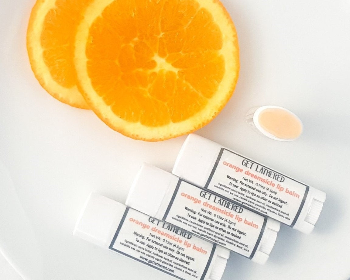 Natürlicher Lippenbalsam Orange Dreamsicle Aromatisierter Veganer Geschenke Für Sie von Etsy - GetLathered